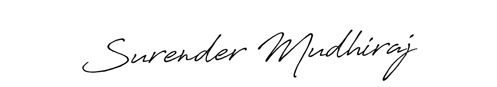 Surender Mudhiraj stylish signature style. Best Handwritten Sign (Antro_Vectra_Bolder) for my name. Handwritten Signature Collection Ideas for my name Surender Mudhiraj. Surender Mudhiraj signature style 7 images and pictures png