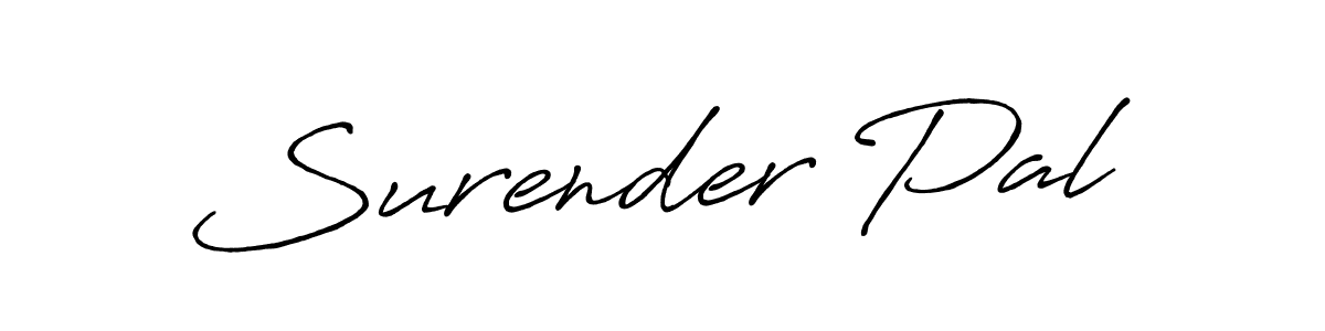 Also we have Surender Pal name is the best signature style. Create professional handwritten signature collection using Antro_Vectra_Bolder autograph style. Surender Pal signature style 7 images and pictures png