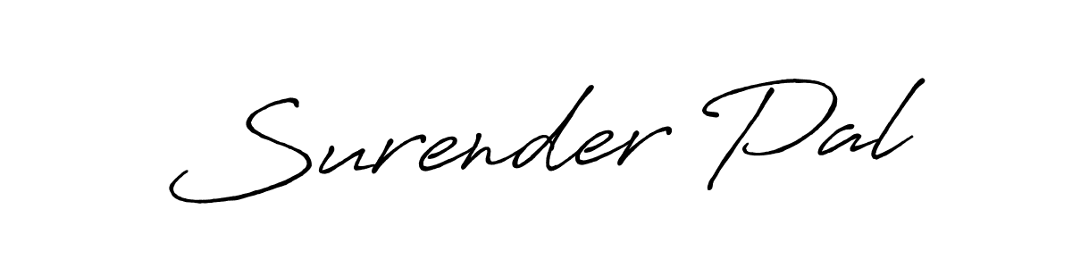 Also we have Surender Pal name is the best signature style. Create professional handwritten signature collection using Antro_Vectra_Bolder autograph style. Surender Pal signature style 7 images and pictures png