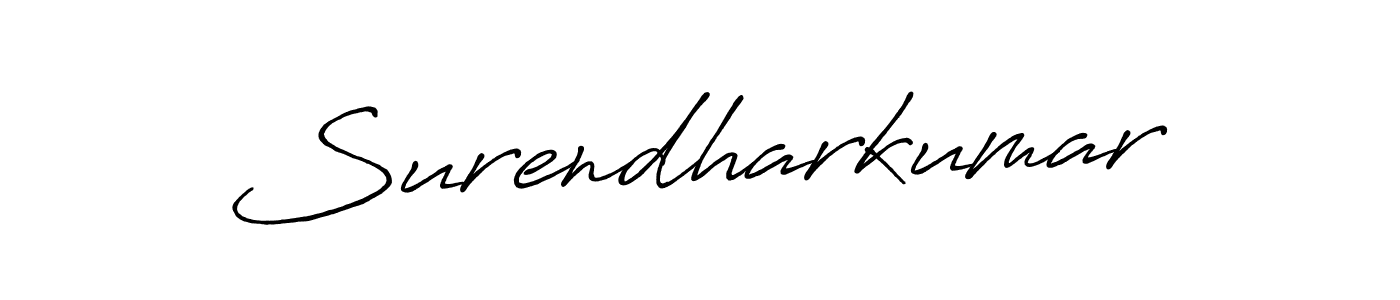 Make a beautiful signature design for name Surendharkumar. With this signature (Antro_Vectra_Bolder) style, you can create a handwritten signature for free. Surendharkumar signature style 7 images and pictures png
