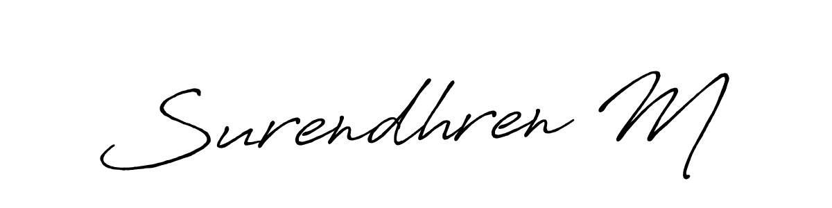 Antro_Vectra_Bolder is a professional signature style that is perfect for those who want to add a touch of class to their signature. It is also a great choice for those who want to make their signature more unique. Get Surendhren M name to fancy signature for free. Surendhren M signature style 7 images and pictures png