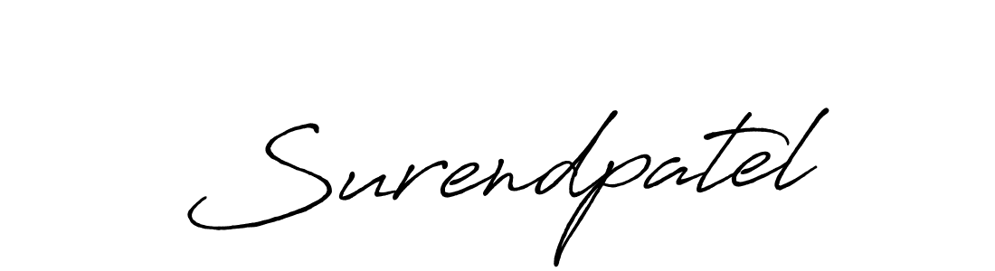 Also we have Surendpatel name is the best signature style. Create professional handwritten signature collection using Antro_Vectra_Bolder autograph style. Surendpatel signature style 7 images and pictures png