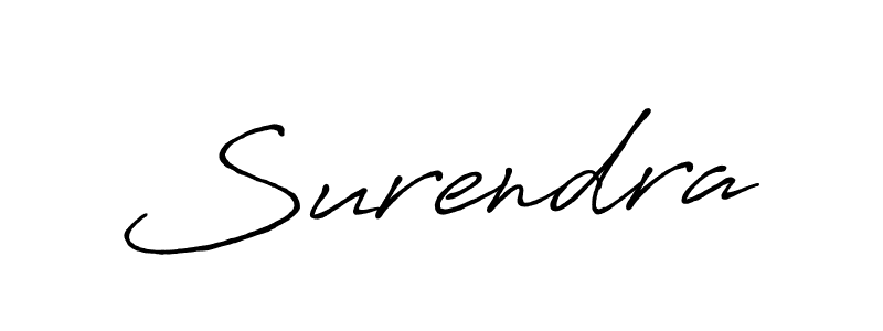 It looks lik you need a new signature style for name Surendra. Design unique handwritten (Antro_Vectra_Bolder) signature with our free signature maker in just a few clicks. Surendra signature style 7 images and pictures png