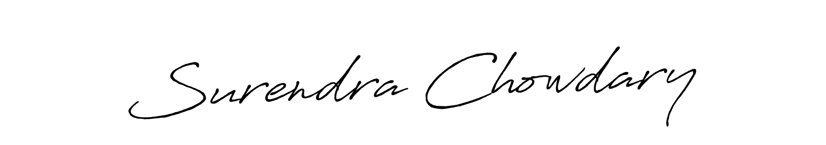 Antro_Vectra_Bolder is a professional signature style that is perfect for those who want to add a touch of class to their signature. It is also a great choice for those who want to make their signature more unique. Get Surendra Chowdary name to fancy signature for free. Surendra Chowdary signature style 7 images and pictures png