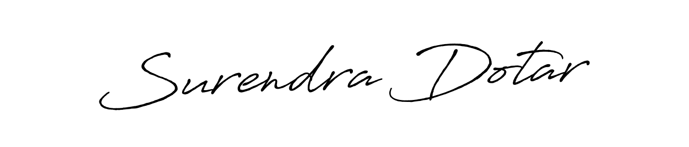 How to make Surendra Dotar name signature. Use Antro_Vectra_Bolder style for creating short signs online. This is the latest handwritten sign. Surendra Dotar signature style 7 images and pictures png