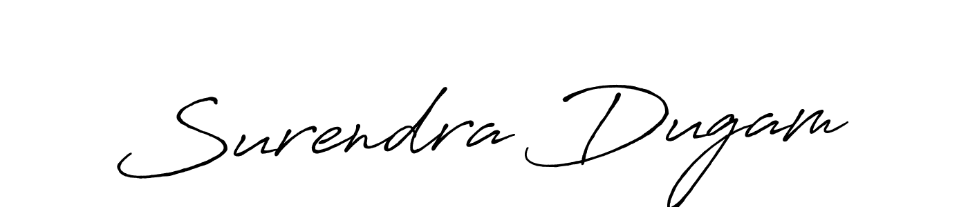 Design your own signature with our free online signature maker. With this signature software, you can create a handwritten (Antro_Vectra_Bolder) signature for name Surendra Dugam. Surendra Dugam signature style 7 images and pictures png