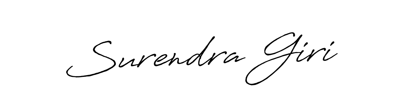 Make a beautiful signature design for name Surendra Giri. With this signature (Antro_Vectra_Bolder) style, you can create a handwritten signature for free. Surendra Giri signature style 7 images and pictures png