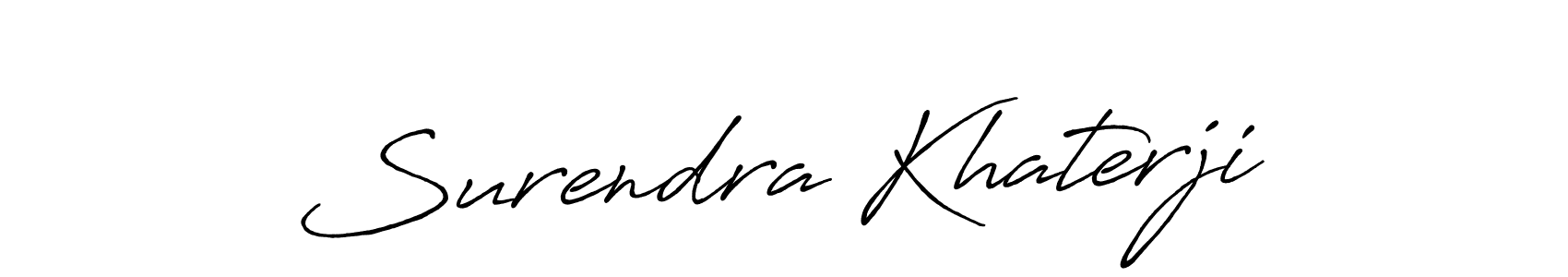 How to make Surendra Khaterji name signature. Use Antro_Vectra_Bolder style for creating short signs online. This is the latest handwritten sign. Surendra Khaterji signature style 7 images and pictures png