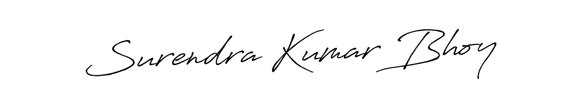 Create a beautiful signature design for name Surendra Kumar Bhoy. With this signature (Antro_Vectra_Bolder) fonts, you can make a handwritten signature for free. Surendra Kumar Bhoy signature style 7 images and pictures png