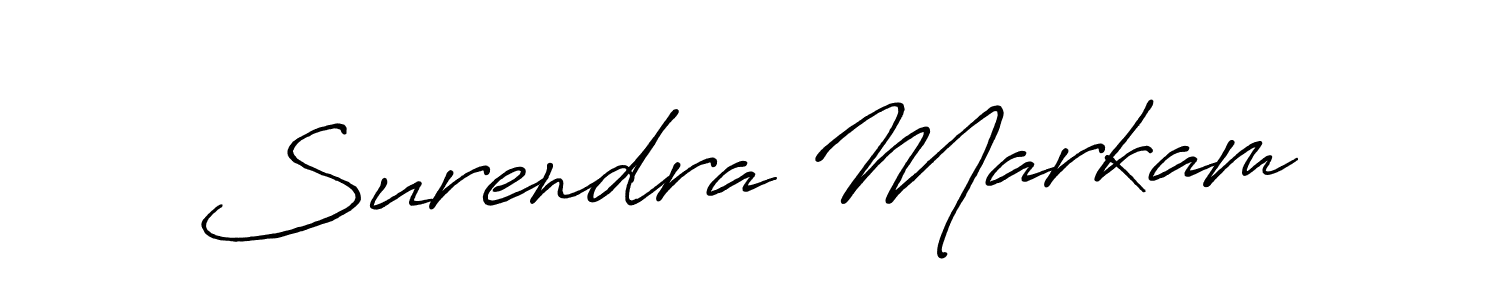 The best way (Antro_Vectra_Bolder) to make a short signature is to pick only two or three words in your name. The name Surendra Markam include a total of six letters. For converting this name. Surendra Markam signature style 7 images and pictures png