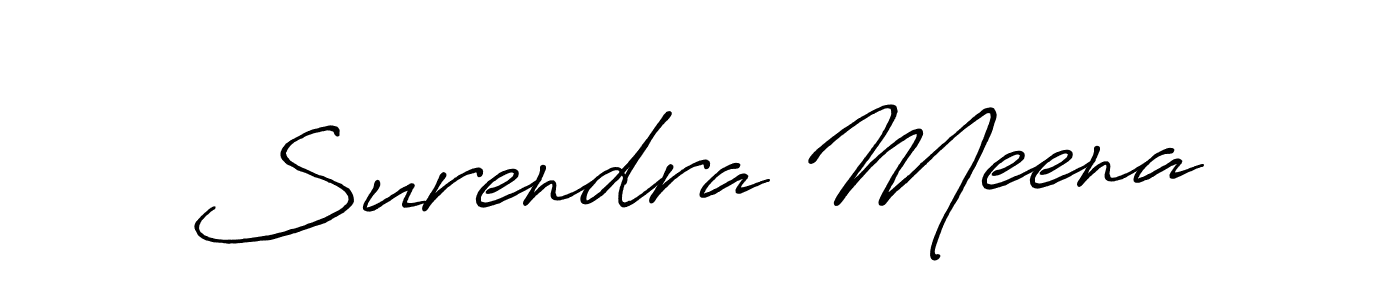 Antro_Vectra_Bolder is a professional signature style that is perfect for those who want to add a touch of class to their signature. It is also a great choice for those who want to make their signature more unique. Get Surendra Meena name to fancy signature for free. Surendra Meena signature style 7 images and pictures png