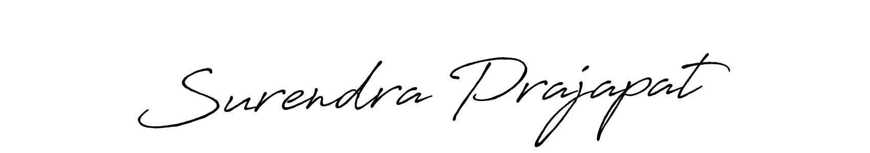 Antro_Vectra_Bolder is a professional signature style that is perfect for those who want to add a touch of class to their signature. It is also a great choice for those who want to make their signature more unique. Get Surendra Prajapat name to fancy signature for free. Surendra Prajapat signature style 7 images and pictures png