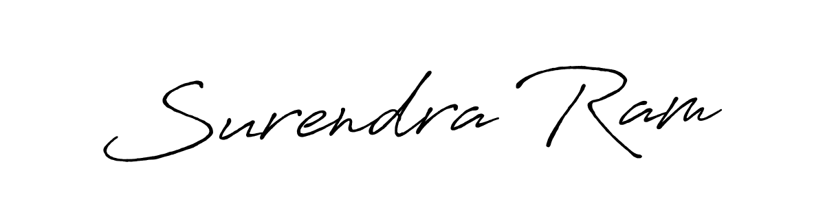 Make a beautiful signature design for name Surendra Ram. With this signature (Antro_Vectra_Bolder) style, you can create a handwritten signature for free. Surendra Ram signature style 7 images and pictures png