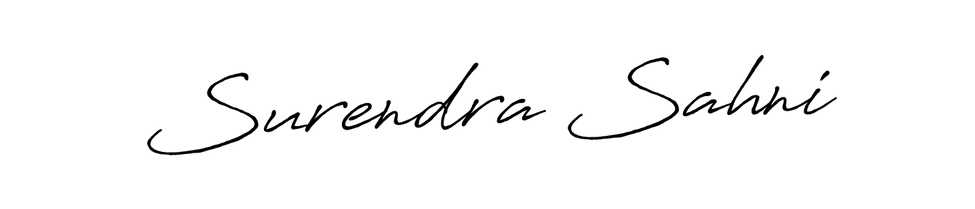 How to make Surendra Sahni signature? Antro_Vectra_Bolder is a professional autograph style. Create handwritten signature for Surendra Sahni name. Surendra Sahni signature style 7 images and pictures png