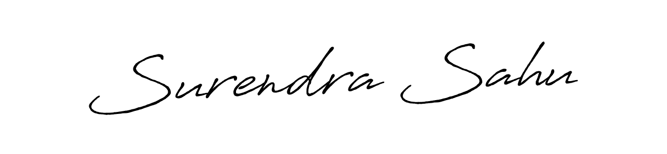 Create a beautiful signature design for name Surendra Sahu. With this signature (Antro_Vectra_Bolder) fonts, you can make a handwritten signature for free. Surendra Sahu signature style 7 images and pictures png