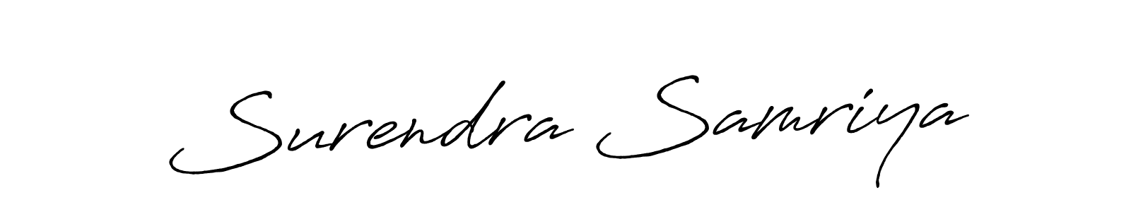 if you are searching for the best signature style for your name Surendra Samriya. so please give up your signature search. here we have designed multiple signature styles  using Antro_Vectra_Bolder. Surendra Samriya signature style 7 images and pictures png