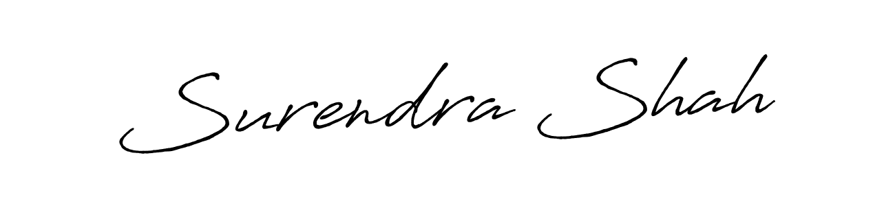 Antro_Vectra_Bolder is a professional signature style that is perfect for those who want to add a touch of class to their signature. It is also a great choice for those who want to make their signature more unique. Get Surendra Shah name to fancy signature for free. Surendra Shah signature style 7 images and pictures png