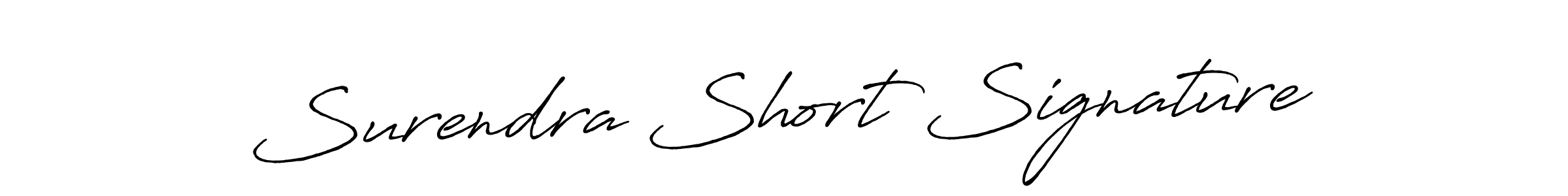 Use a signature maker to create a handwritten signature online. With this signature software, you can design (Antro_Vectra_Bolder) your own signature for name Surendra Short Signature. Surendra Short Signature signature style 7 images and pictures png