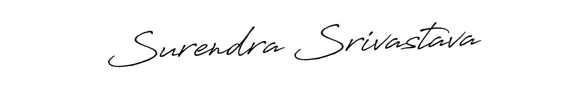 Design your own signature with our free online signature maker. With this signature software, you can create a handwritten (Antro_Vectra_Bolder) signature for name Surendra Srivastava. Surendra Srivastava signature style 7 images and pictures png