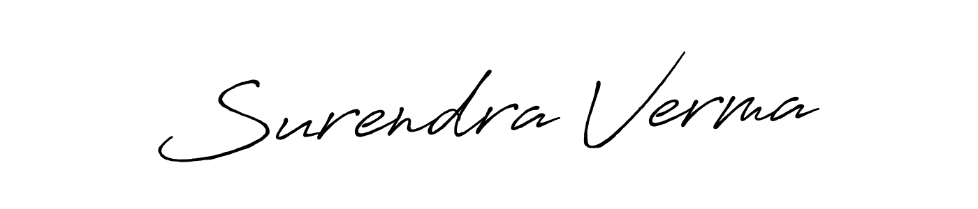 Surendra Verma stylish signature style. Best Handwritten Sign (Antro_Vectra_Bolder) for my name. Handwritten Signature Collection Ideas for my name Surendra Verma. Surendra Verma signature style 7 images and pictures png