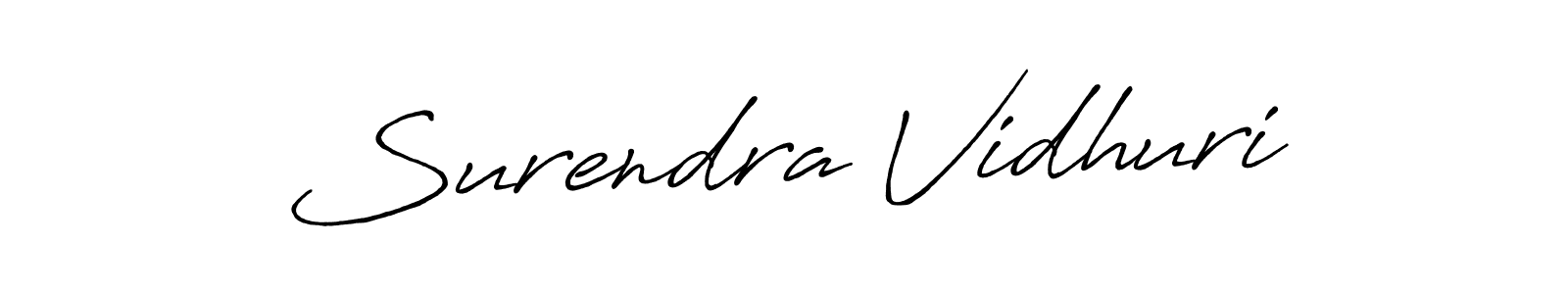 It looks lik you need a new signature style for name Surendra Vidhuri. Design unique handwritten (Antro_Vectra_Bolder) signature with our free signature maker in just a few clicks. Surendra Vidhuri signature style 7 images and pictures png