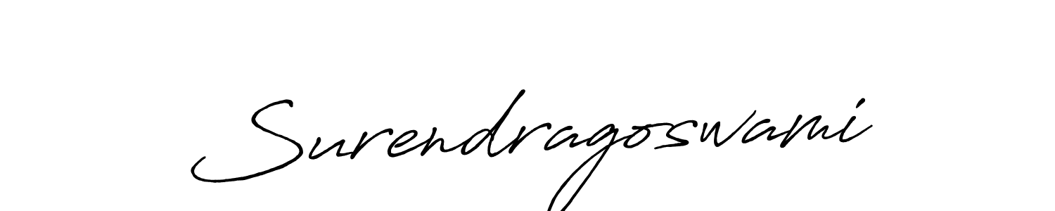 Design your own signature with our free online signature maker. With this signature software, you can create a handwritten (Antro_Vectra_Bolder) signature for name Surendragoswami. Surendragoswami signature style 7 images and pictures png