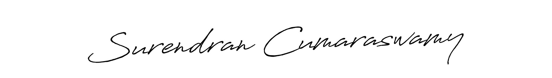 Make a beautiful signature design for name Surendran Cumaraswamy. With this signature (Antro_Vectra_Bolder) style, you can create a handwritten signature for free. Surendran Cumaraswamy signature style 7 images and pictures png