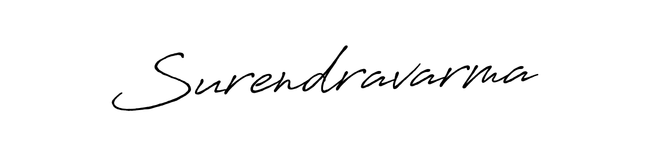 Use a signature maker to create a handwritten signature online. With this signature software, you can design (Antro_Vectra_Bolder) your own signature for name Surendravarma. Surendravarma signature style 7 images and pictures png