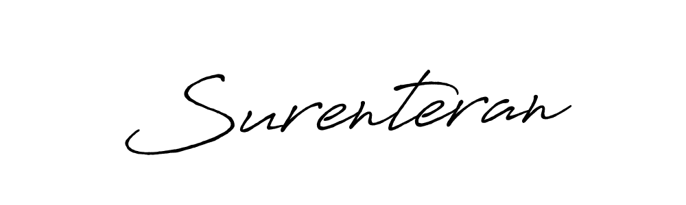 Create a beautiful signature design for name Surenteran. With this signature (Antro_Vectra_Bolder) fonts, you can make a handwritten signature for free. Surenteran signature style 7 images and pictures png