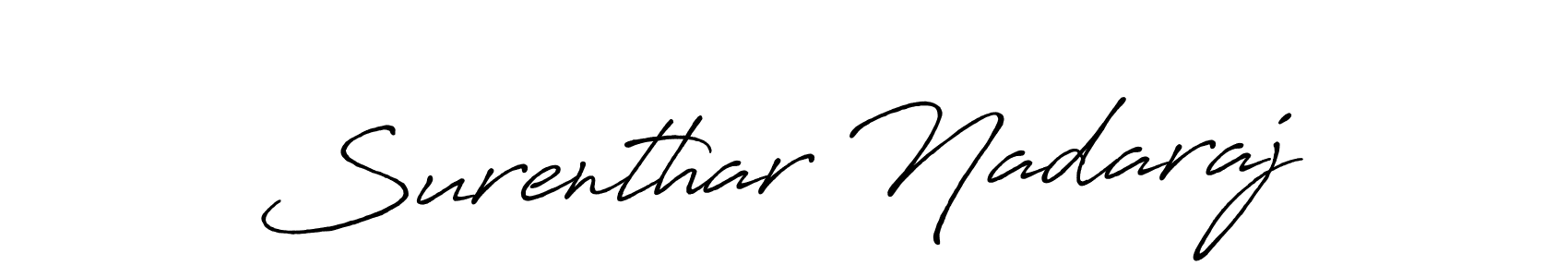 Design your own signature with our free online signature maker. With this signature software, you can create a handwritten (Antro_Vectra_Bolder) signature for name Surenthar Nadaraj. Surenthar Nadaraj signature style 7 images and pictures png