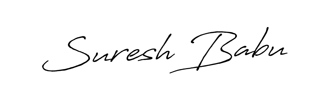 Design your own signature with our free online signature maker. With this signature software, you can create a handwritten (Antro_Vectra_Bolder) signature for name Suresh Babu. Suresh Babu signature style 7 images and pictures png