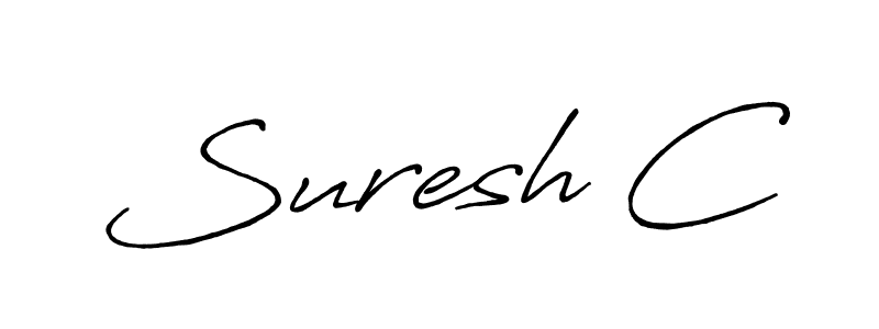 You should practise on your own different ways (Antro_Vectra_Bolder) to write your name (Suresh C) in signature. don't let someone else do it for you. Suresh C signature style 7 images and pictures png