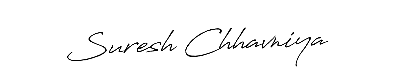 Make a beautiful signature design for name Suresh Chhavniya. With this signature (Antro_Vectra_Bolder) style, you can create a handwritten signature for free. Suresh Chhavniya signature style 7 images and pictures png