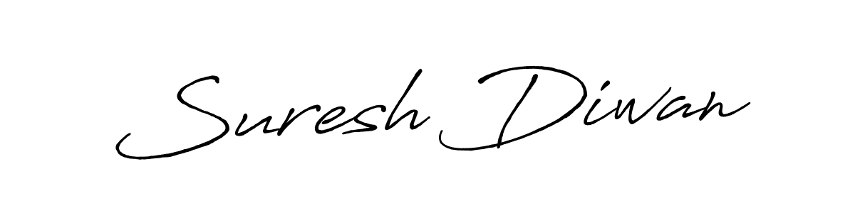 Make a beautiful signature design for name Suresh Diwan. With this signature (Antro_Vectra_Bolder) style, you can create a handwritten signature for free. Suresh Diwan signature style 7 images and pictures png