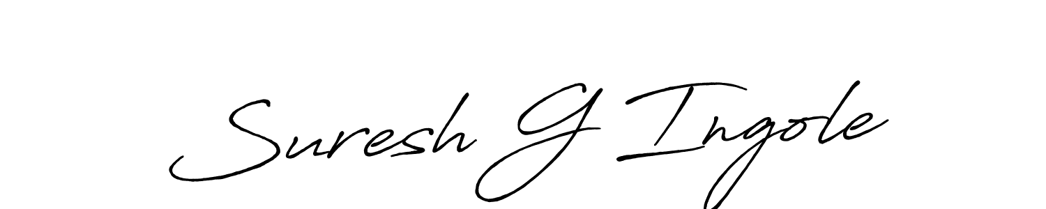 This is the best signature style for the Suresh G Ingole name. Also you like these signature font (Antro_Vectra_Bolder). Mix name signature. Suresh G Ingole signature style 7 images and pictures png