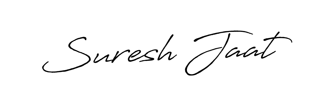 How to make Suresh Jaat name signature. Use Antro_Vectra_Bolder style for creating short signs online. This is the latest handwritten sign. Suresh Jaat signature style 7 images and pictures png