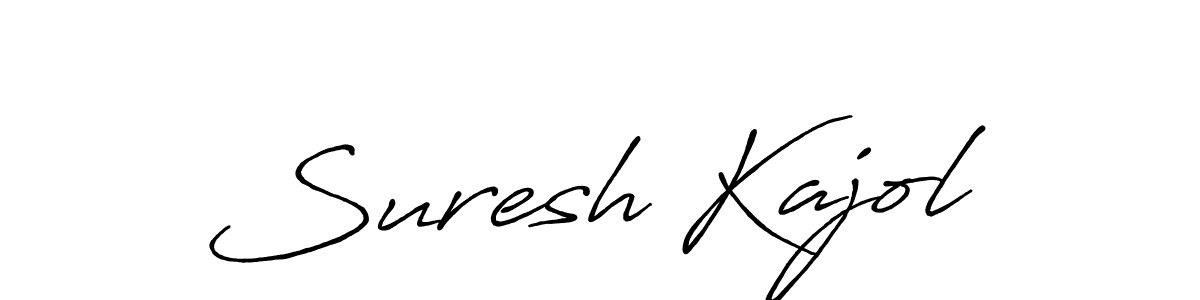 How to make Suresh Kajol name signature. Use Antro_Vectra_Bolder style for creating short signs online. This is the latest handwritten sign. Suresh Kajol signature style 7 images and pictures png