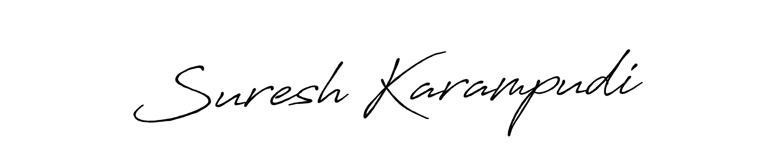 if you are searching for the best signature style for your name Suresh Karampudi. so please give up your signature search. here we have designed multiple signature styles  using Antro_Vectra_Bolder. Suresh Karampudi signature style 7 images and pictures png