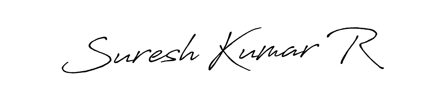 Make a beautiful signature design for name Suresh Kumar R. With this signature (Antro_Vectra_Bolder) style, you can create a handwritten signature for free. Suresh Kumar R signature style 7 images and pictures png