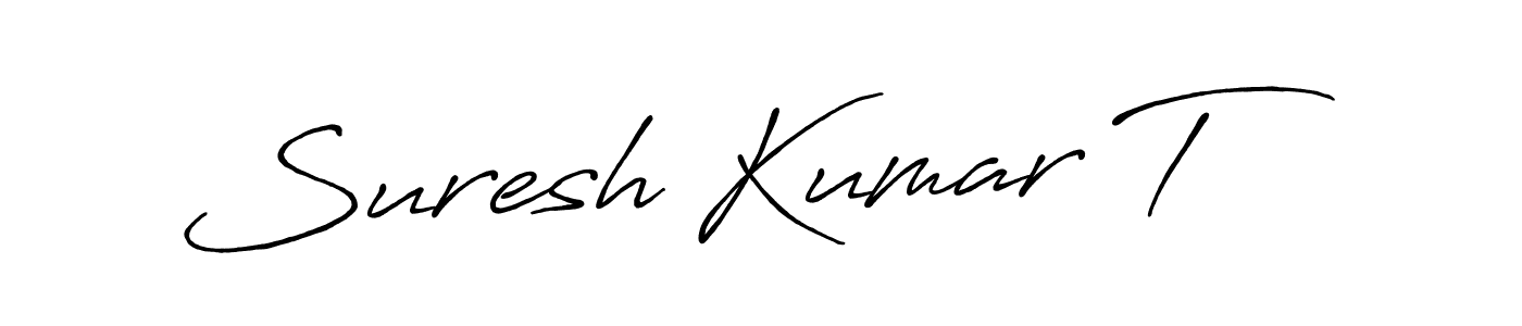Make a beautiful signature design for name Suresh Kumar T. Use this online signature maker to create a handwritten signature for free. Suresh Kumar T signature style 7 images and pictures png