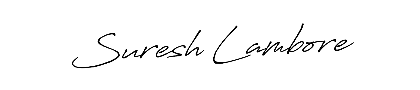 Similarly Antro_Vectra_Bolder is the best handwritten signature design. Signature creator online .You can use it as an online autograph creator for name Suresh Lambore. Suresh Lambore signature style 7 images and pictures png