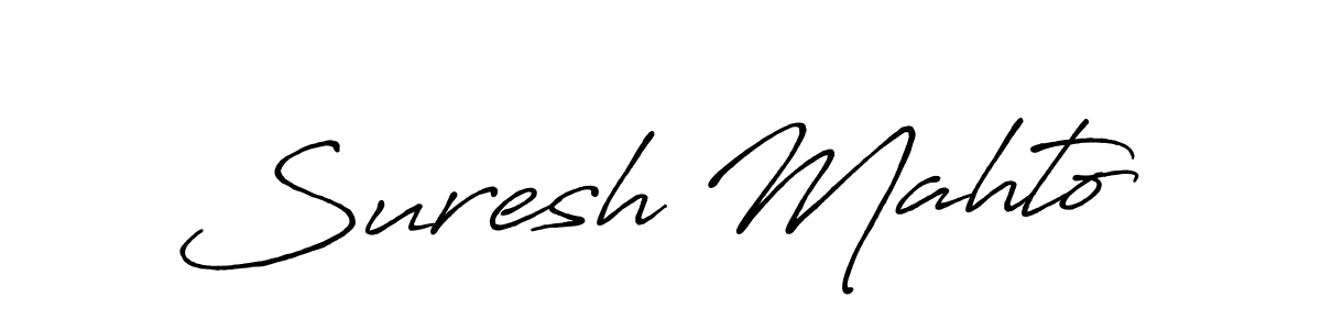 Also we have Suresh Mahto name is the best signature style. Create professional handwritten signature collection using Antro_Vectra_Bolder autograph style. Suresh Mahto signature style 7 images and pictures png