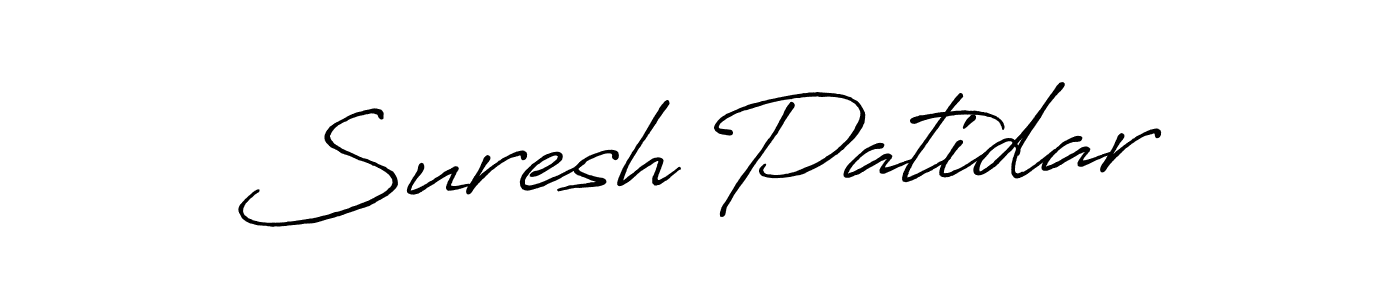 How to make Suresh Patidar name signature. Use Antro_Vectra_Bolder style for creating short signs online. This is the latest handwritten sign. Suresh Patidar signature style 7 images and pictures png