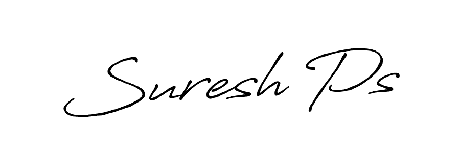 The best way (Antro_Vectra_Bolder) to make a short signature is to pick only two or three words in your name. The name Suresh Ps include a total of six letters. For converting this name. Suresh Ps signature style 7 images and pictures png