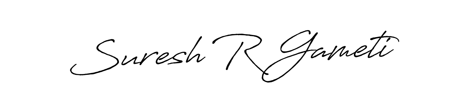 Create a beautiful signature design for name Suresh R Gameti. With this signature (Antro_Vectra_Bolder) fonts, you can make a handwritten signature for free. Suresh R Gameti signature style 7 images and pictures png