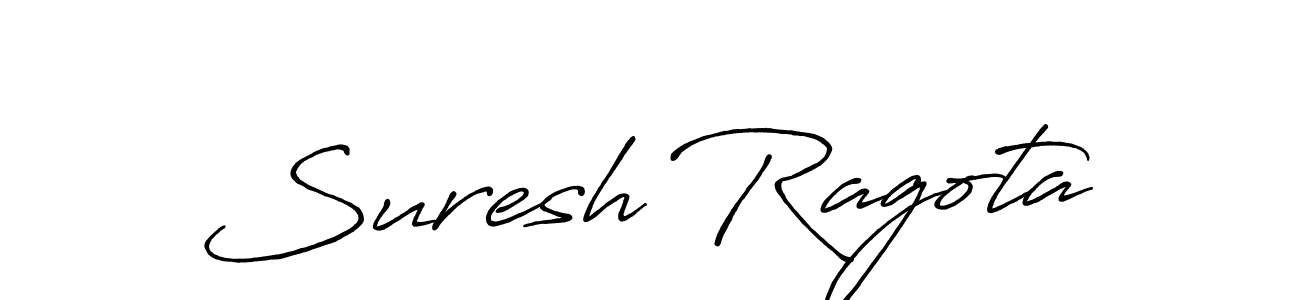 How to make Suresh Ragota name signature. Use Antro_Vectra_Bolder style for creating short signs online. This is the latest handwritten sign. Suresh Ragota signature style 7 images and pictures png