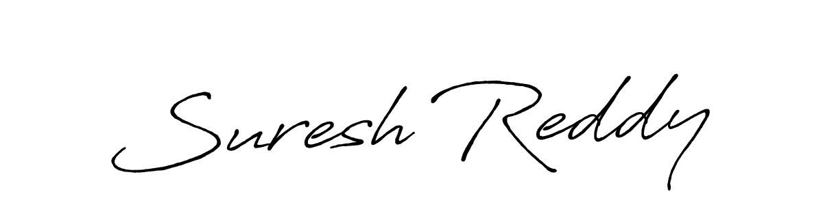 How to make Suresh Reddy name signature. Use Antro_Vectra_Bolder style for creating short signs online. This is the latest handwritten sign. Suresh Reddy signature style 7 images and pictures png