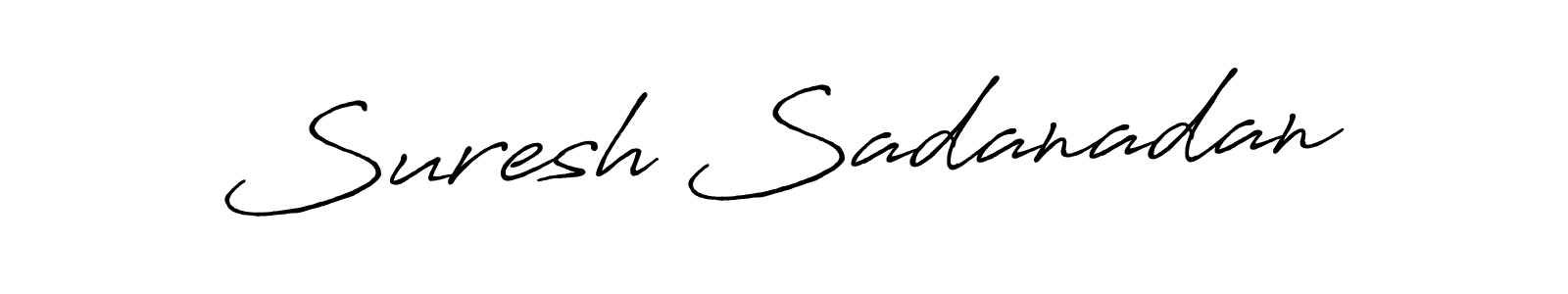 The best way (Antro_Vectra_Bolder) to make a short signature is to pick only two or three words in your name. The name Suresh Sadanadan include a total of six letters. For converting this name. Suresh Sadanadan signature style 7 images and pictures png