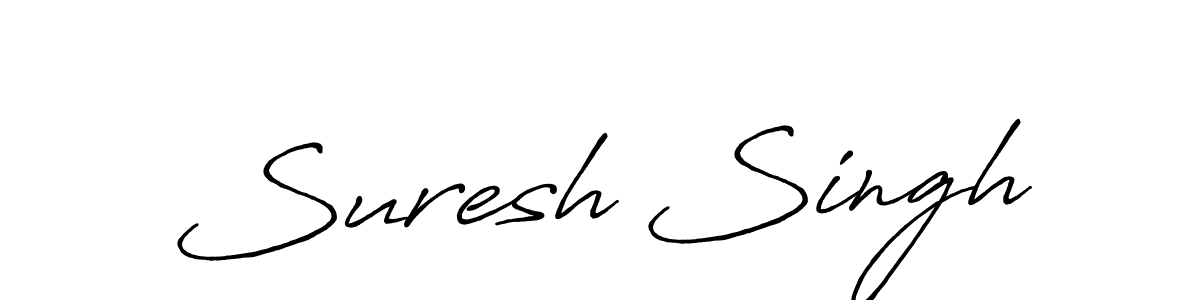 Design your own signature with our free online signature maker. With this signature software, you can create a handwritten (Antro_Vectra_Bolder) signature for name Suresh Singh. Suresh Singh signature style 7 images and pictures png