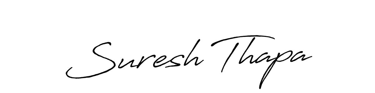 Design your own signature with our free online signature maker. With this signature software, you can create a handwritten (Antro_Vectra_Bolder) signature for name Suresh Thapa. Suresh Thapa signature style 7 images and pictures png